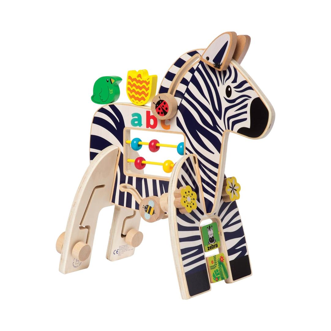 Montessori Manhattan Toy Activity Center Safari Zebra