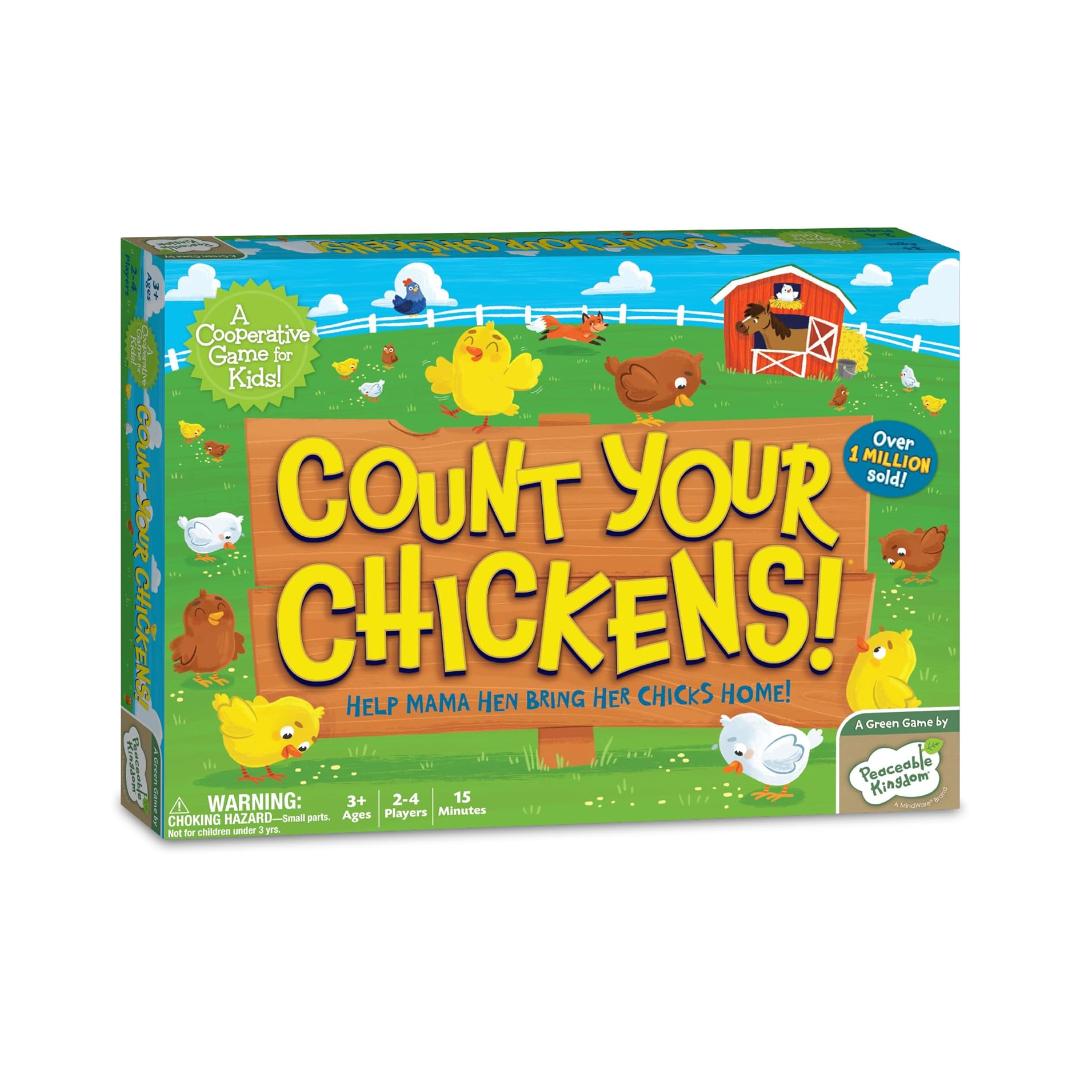 Montessori Peaceable Kingdom Board Game Count Your Chickens