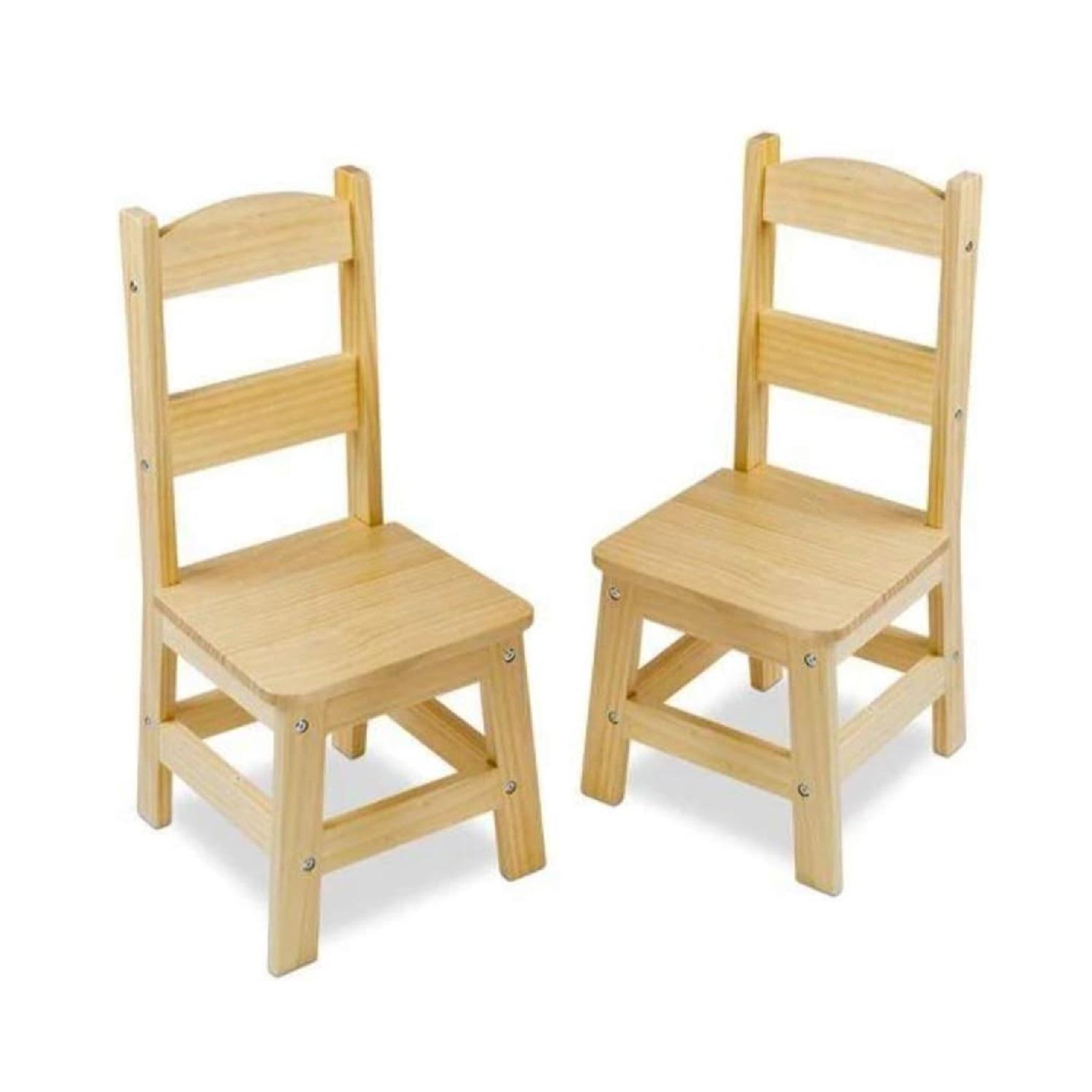 Montessori Melissa &#038; Doug Wooden Chairs Set of 2 Blonde