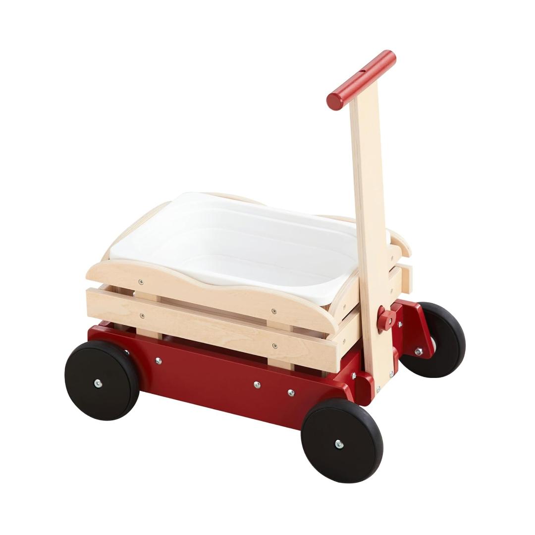 Montessori Beright Wooden Wagon Red