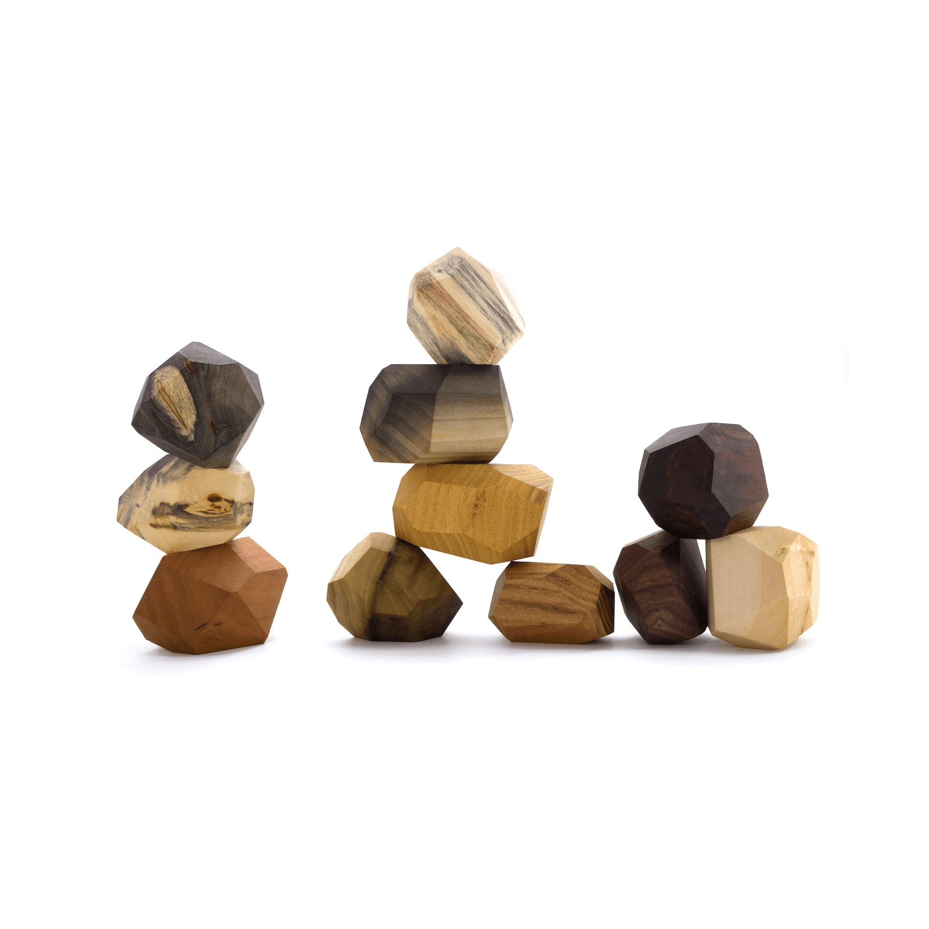Montessori Tumi Ishi 11-Piece Wooden Stacking Stones