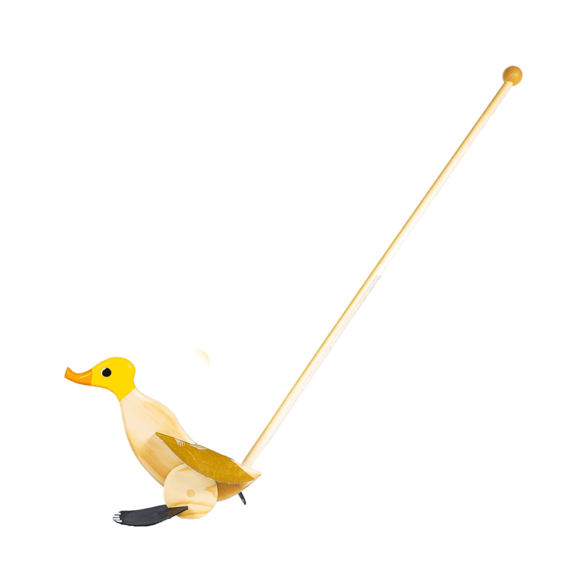 Montessori Duck Runner Push Along Toy Yellow