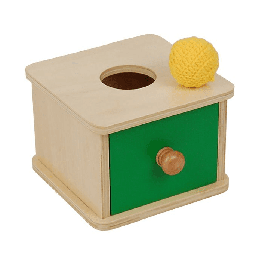 Montessori Kid Advance Montessori Imbucare Box With Knitted Ball