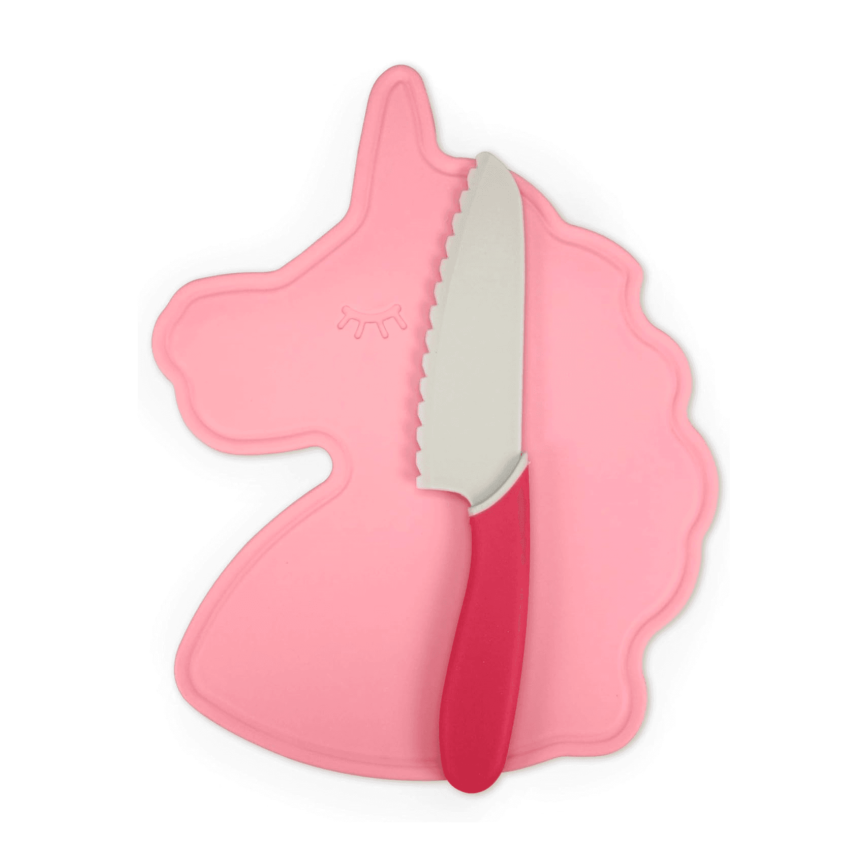 Montessori Handstand Kitchen Unicorn Shaped Cutting Board With 6-Inch Serrated Knife