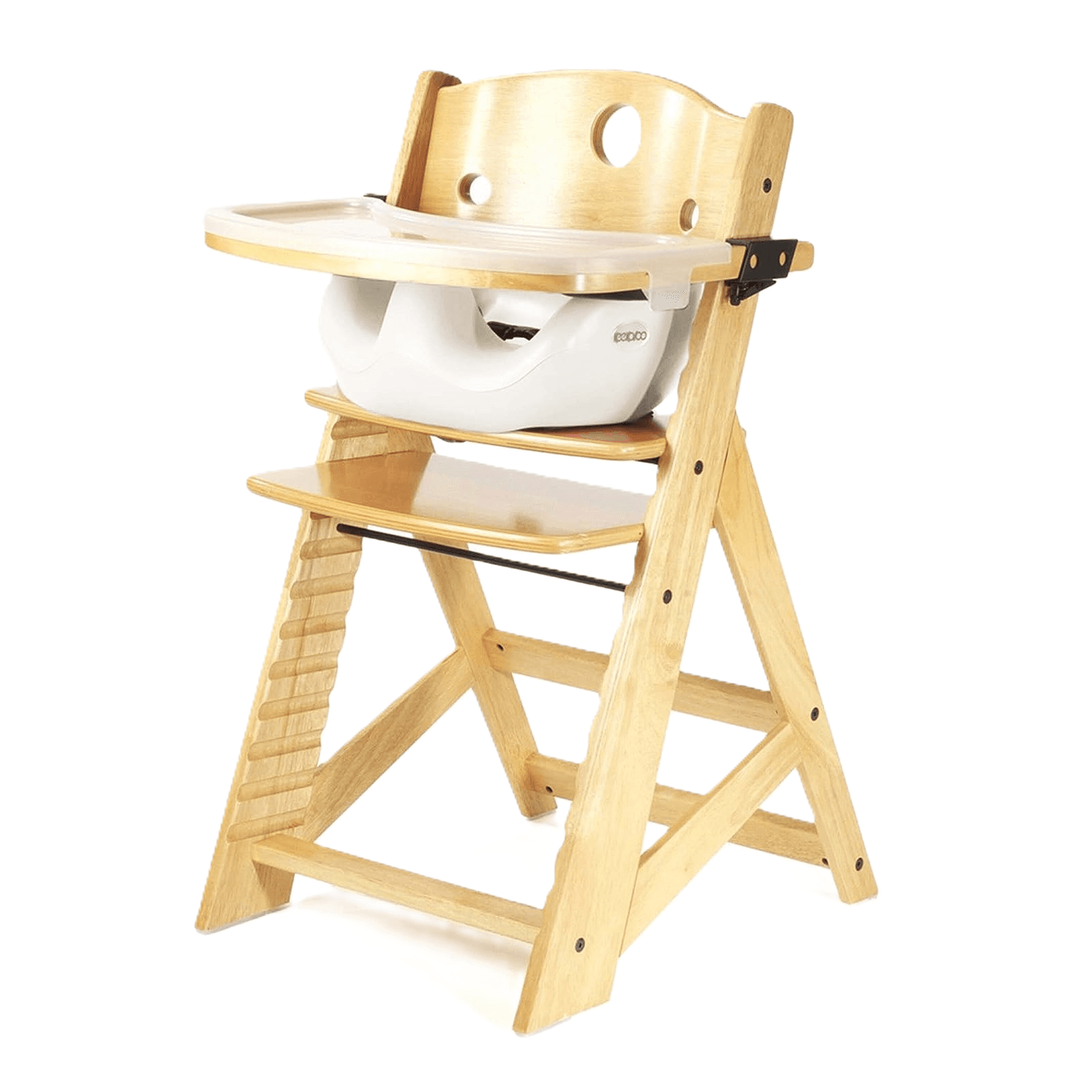 Montessori Keekaroo Height Right High Chair With Infant Insert & Tray Natural Vanilla