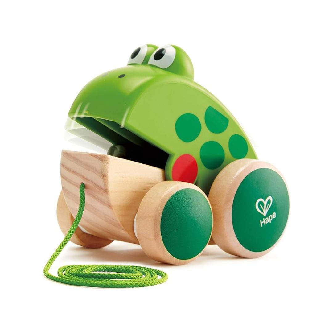 Montessori Hape Pull Along Toy Frog
