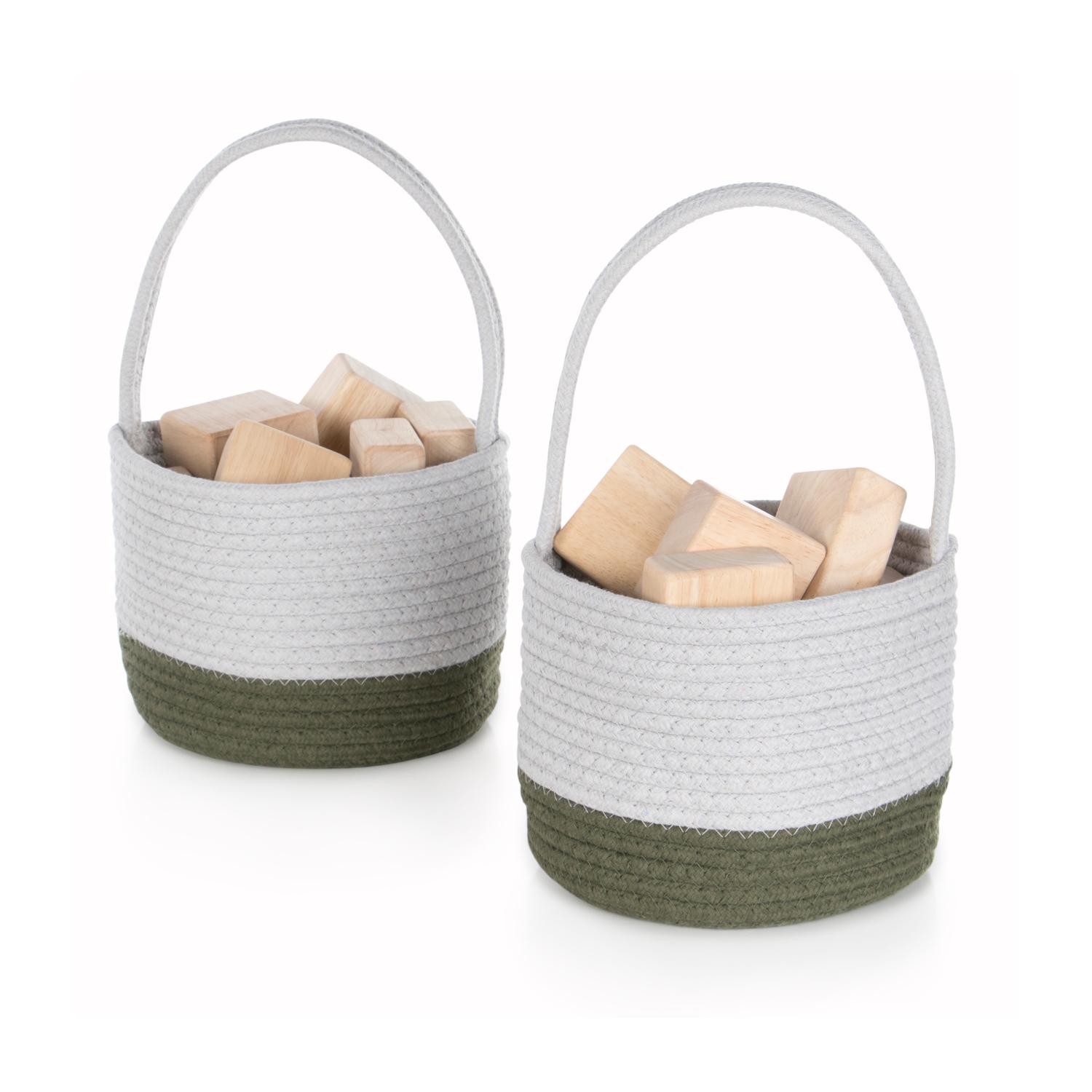 Montessori Guidecraft Woven Blocks Basket Set of 2