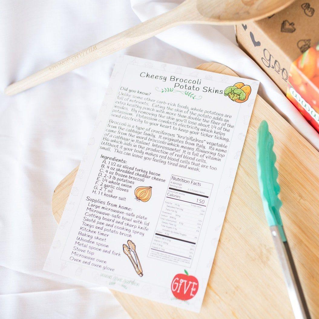 Montessori Give Garden Recipe Card