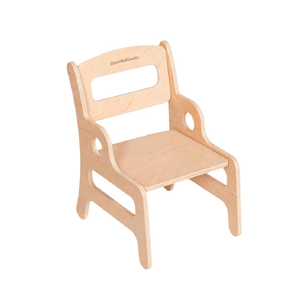 Montessori Wood and Hearts Chair Kiddo 0