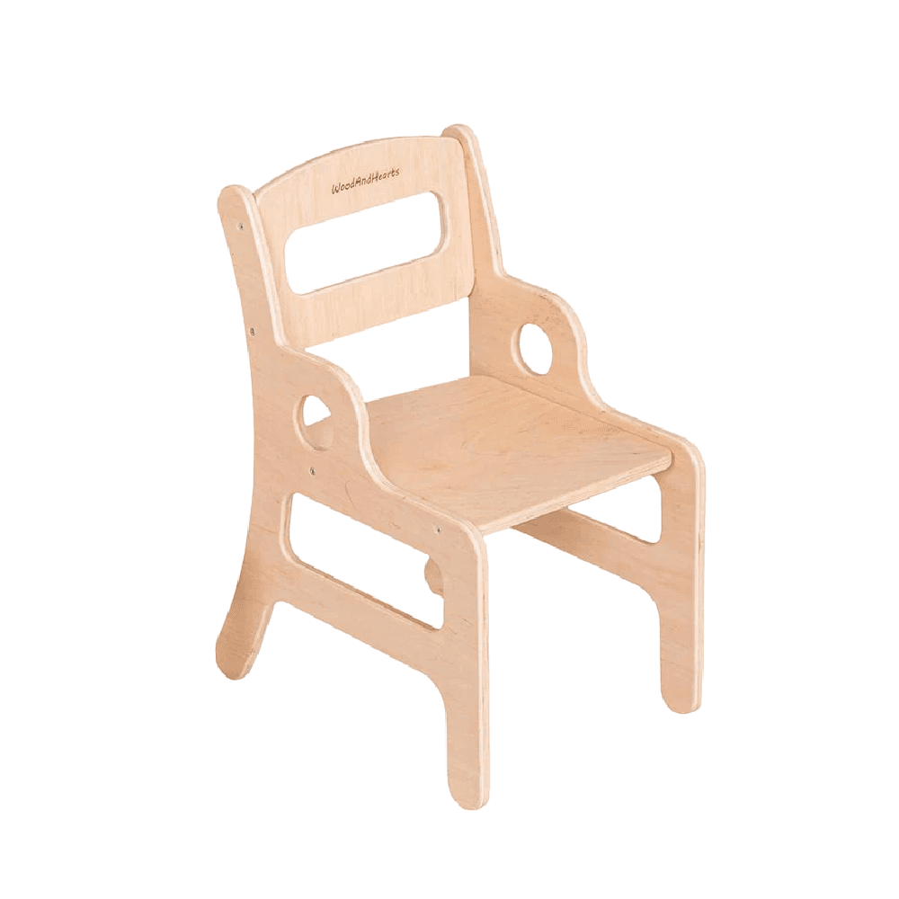 Montessori Wood and Hearts Chair Kiddo 1