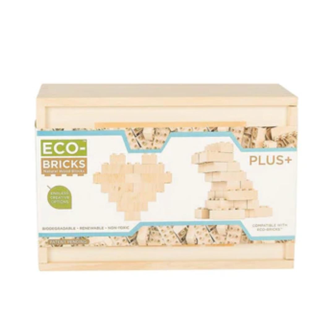 Montessori Once Kids Eco-Bricks Plus+ Wood Bricks 20 Pieces