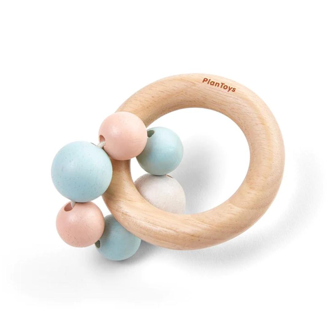 Montessori PlanToys Beads Rattle Pastel