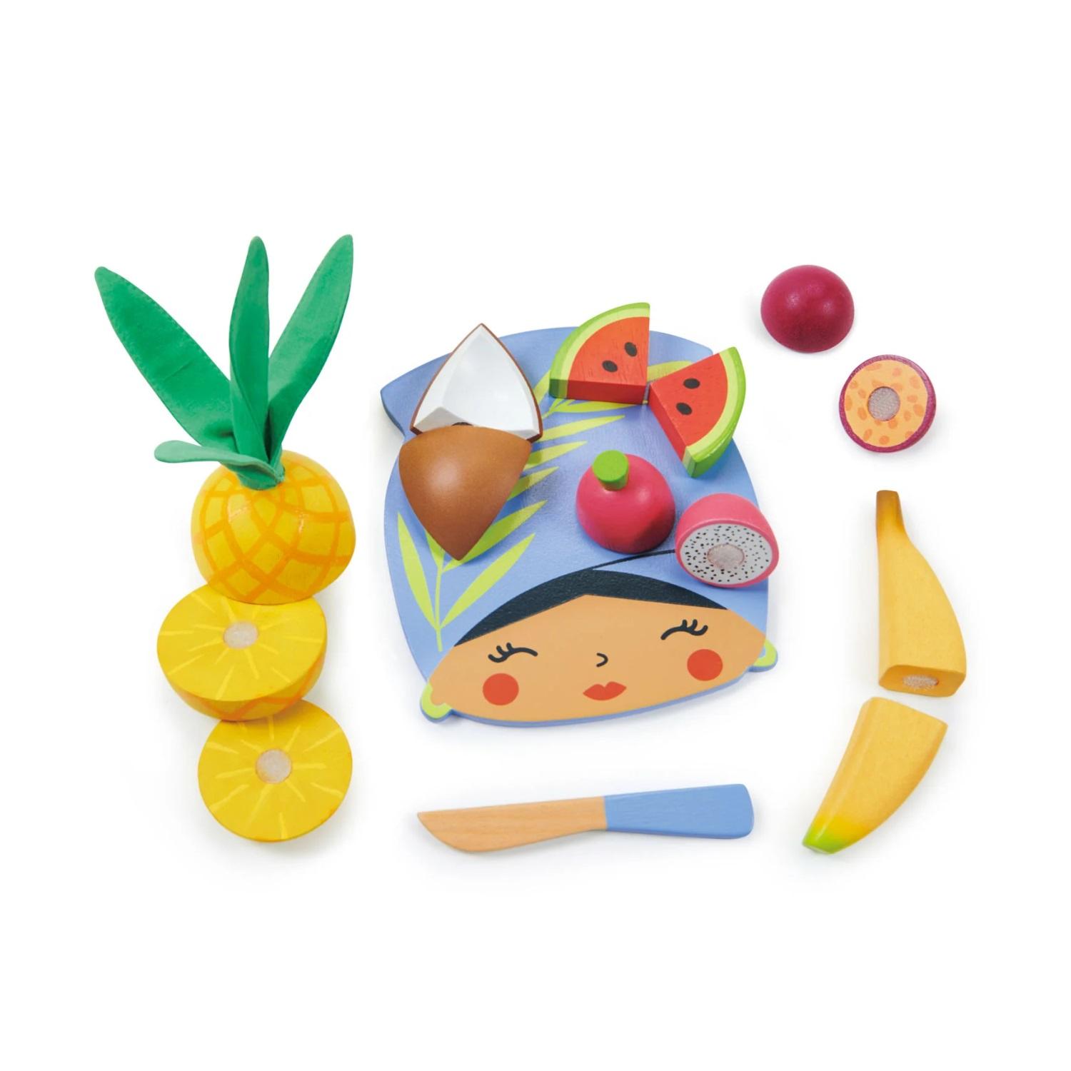 Montessori Tender Leaf Toys Tropical Fruit Chopping Board