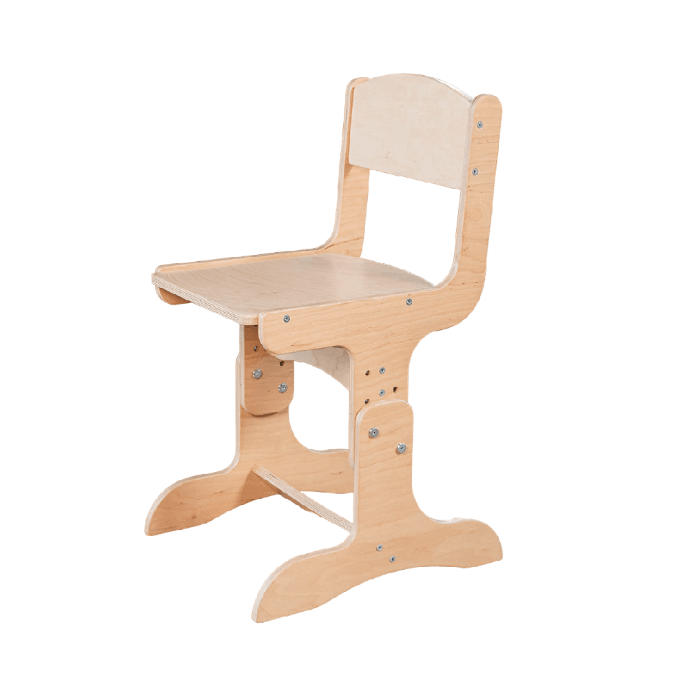 Montessori Wood and Hearts Adjustable Kids Writing Chair