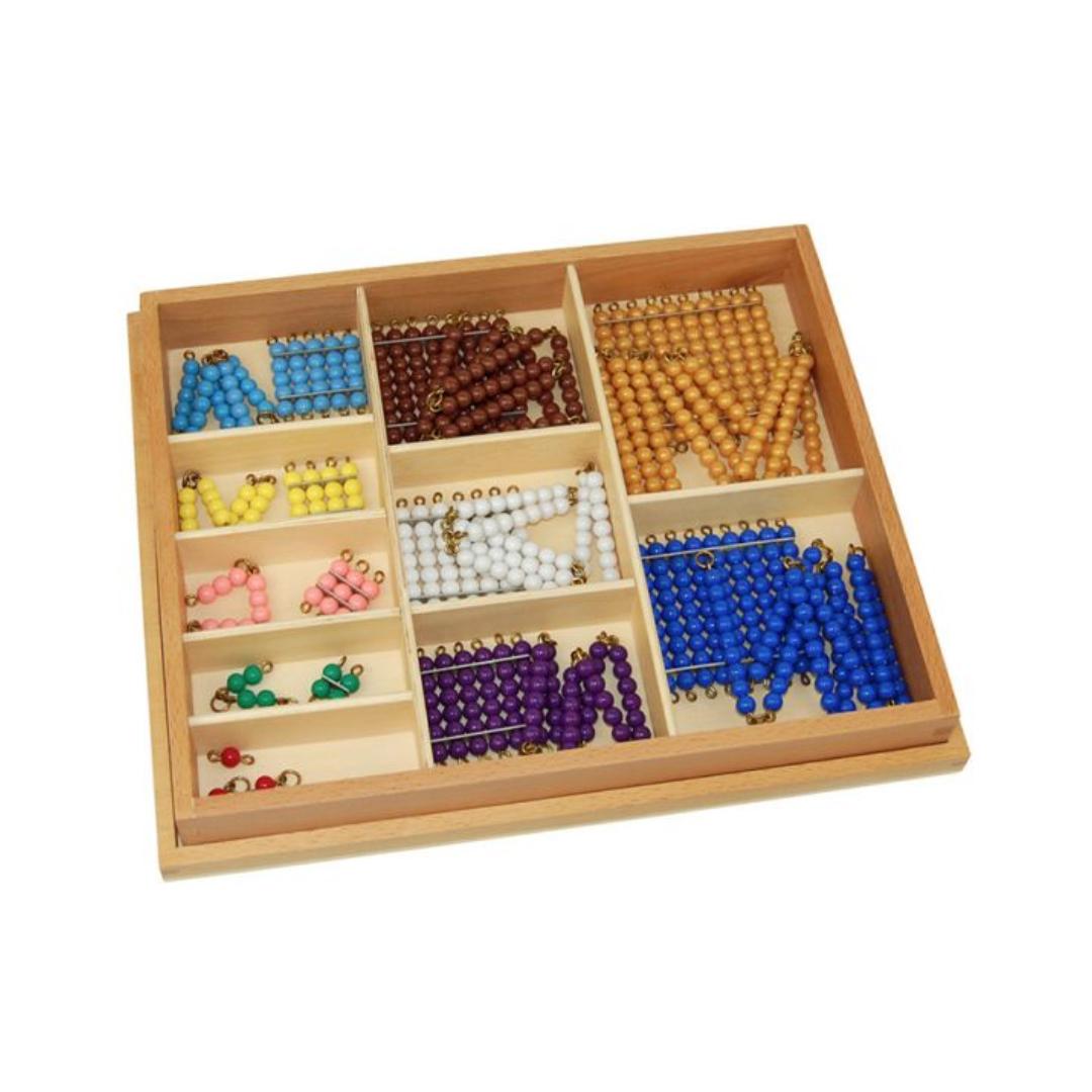 Montessori Kid Advance Montessori Colored Bead Chains & Squares
