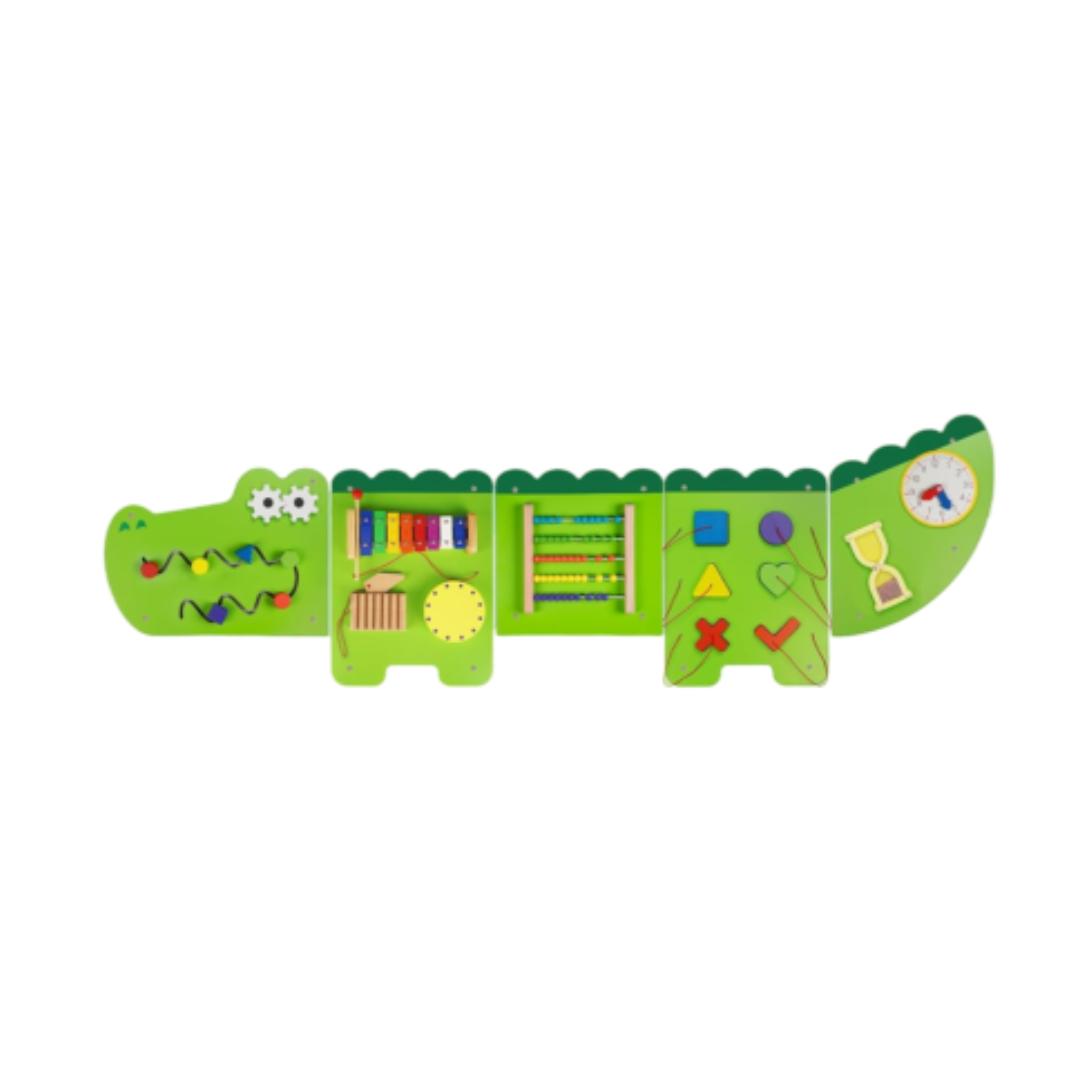 Montessori Monlaurd Wall Mounted Busy Board Crocodile