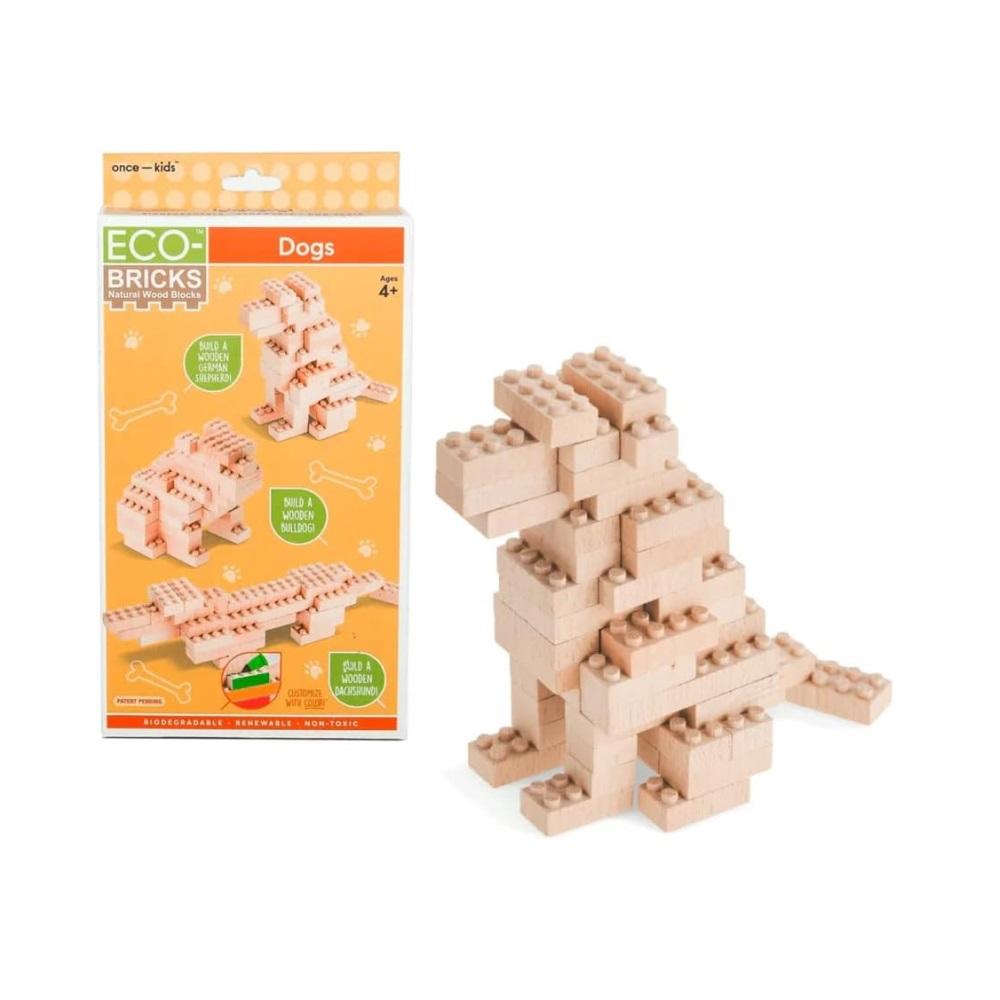 Montessori Once Kids 3-in-1 Eco-Bricks Dogs