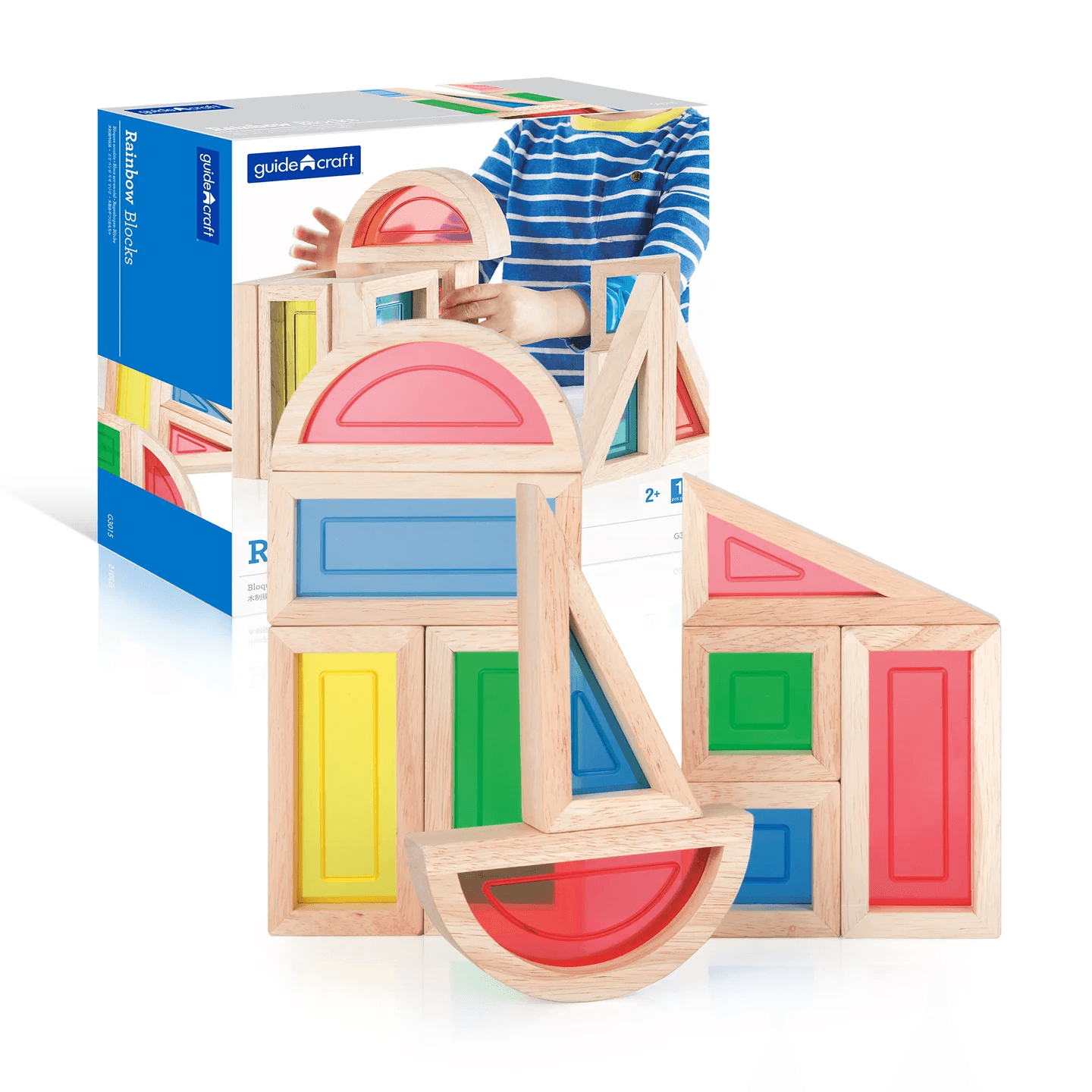 Montessori Guidecraft Rainbow Blocks 10 Pieces Set