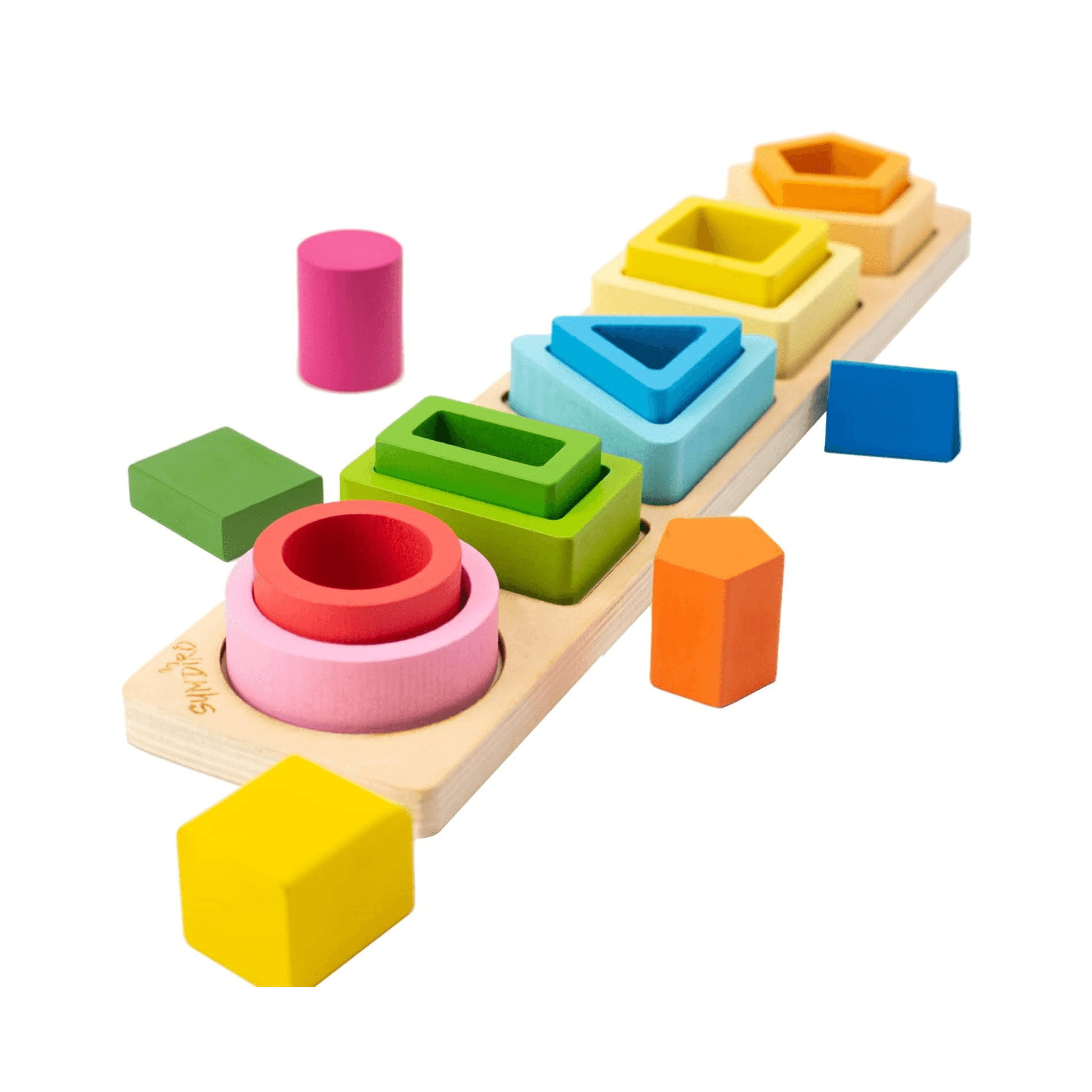 Montessori Symdiro Size, Color, Shape Sorter & Stacking Toy