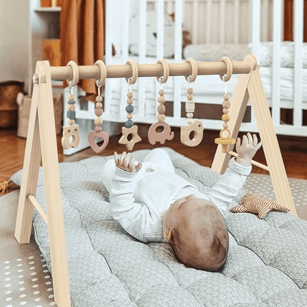 Montessori BESFAN Wooden Baby Play Gym