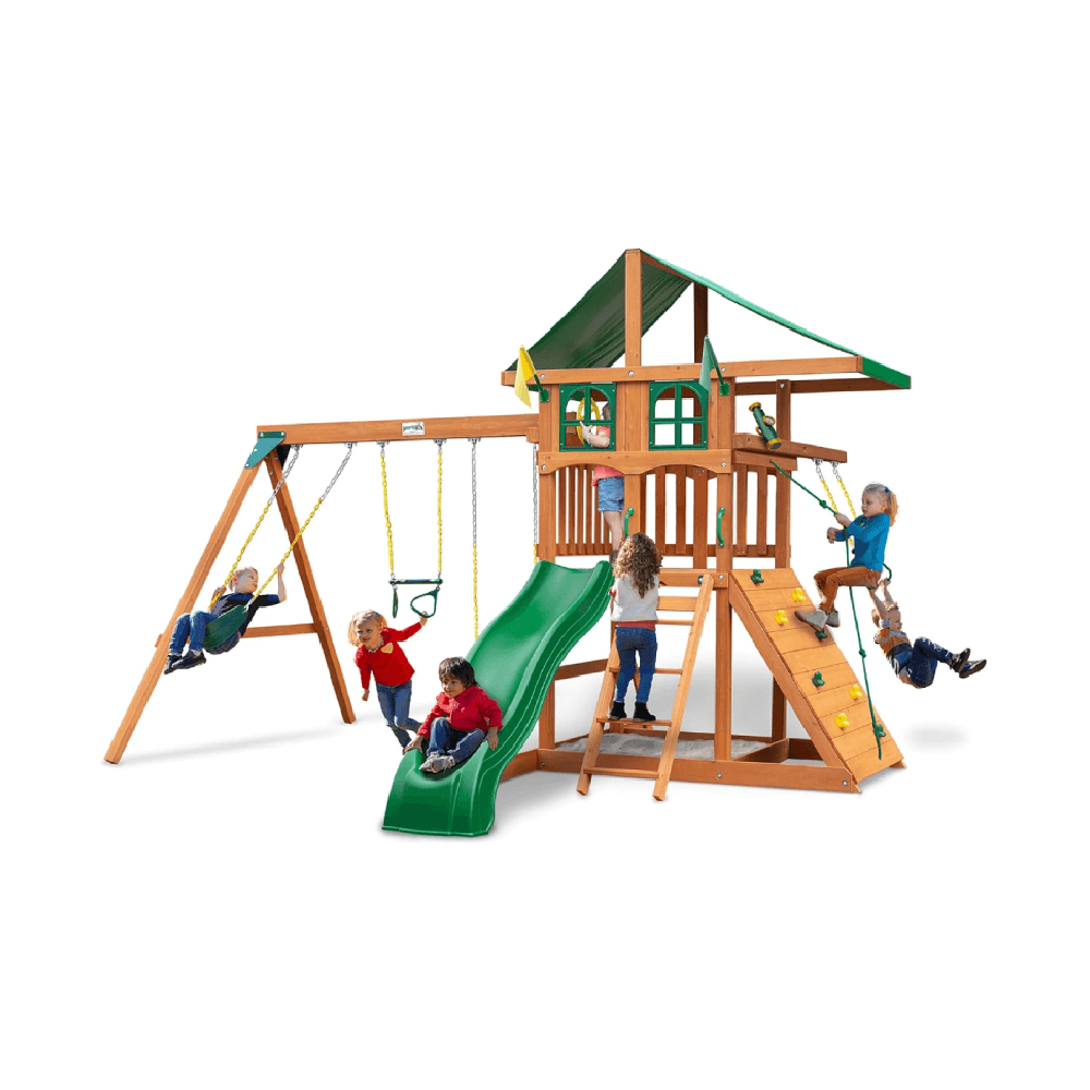Montessori Gorilla Playsets Avalon Treehouse Wooden Swing Set