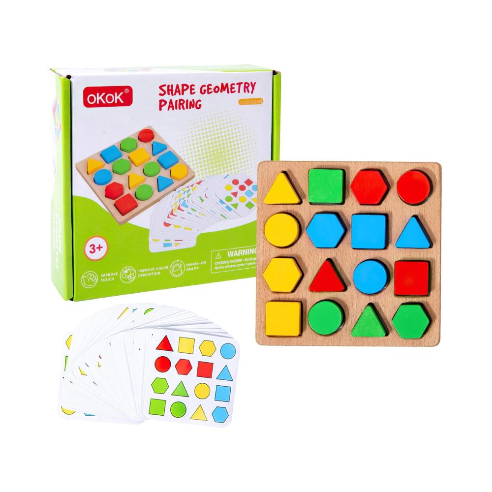 Montessori MIKNEKE Montessori Shape Matching Game