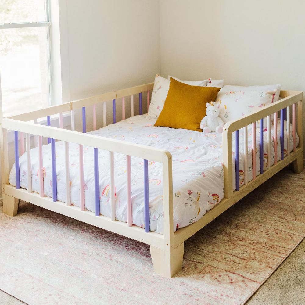 Montessori Simply Sori Queen Size Hardwood Montessori Floor Bed with Slats