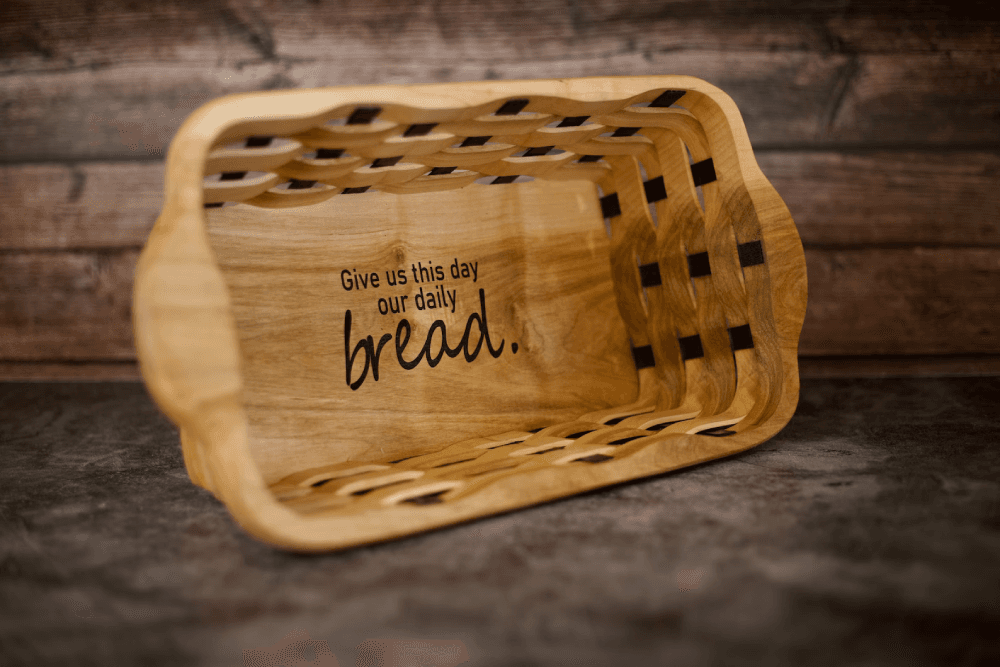 Montessori Teaberry Wood Wooden Bread Basket