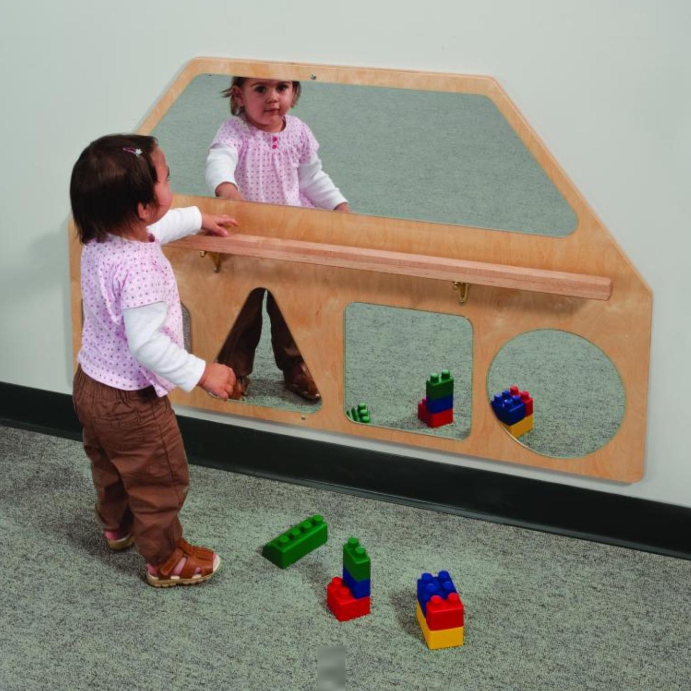 Montessori Whitney Brothers Wall Mirrors With Pull Up Bar