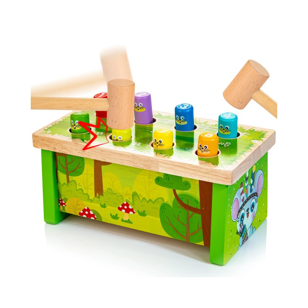 Montessori WOODMAM Wooden Hammering Pounding Toy