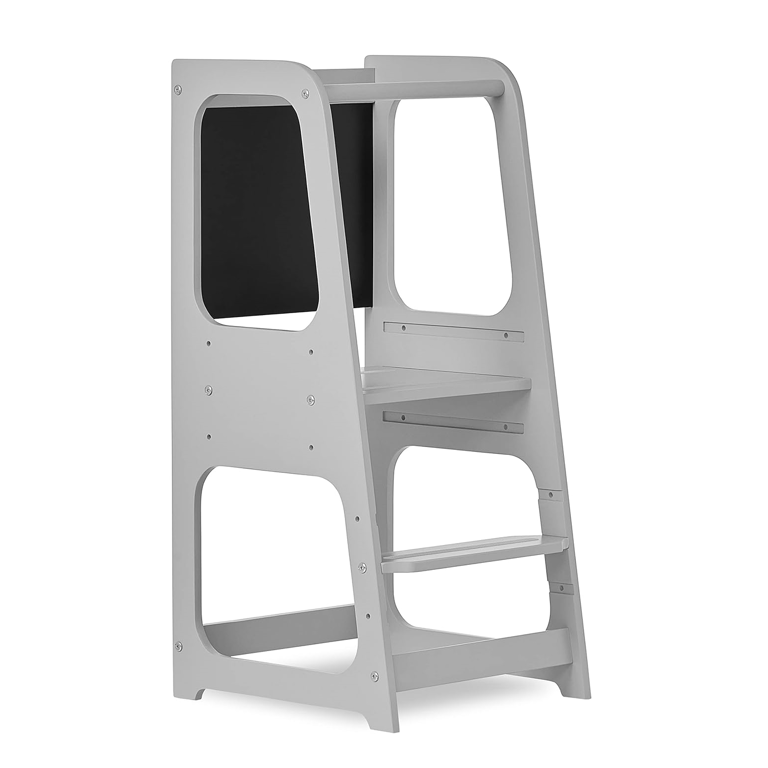 Montessori Dream On Me Explora Tower & Step Stool Pebble Gray