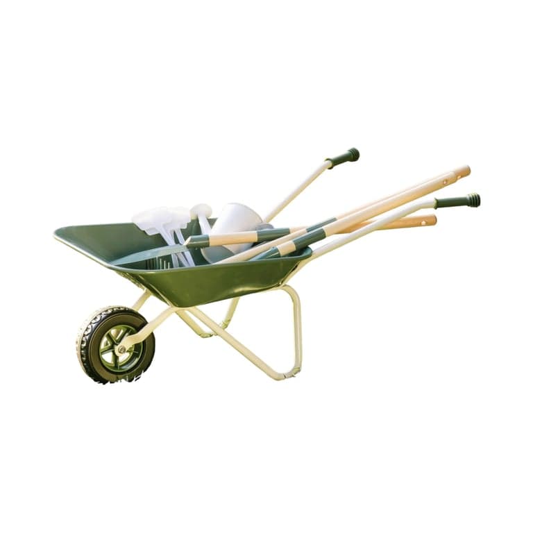 Robud Wheelbarrow With Gardening Set Dark Green
