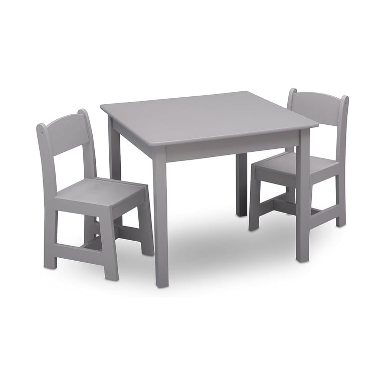 Montessori Delta Children MySize Wooden Table and Chair Set Gray