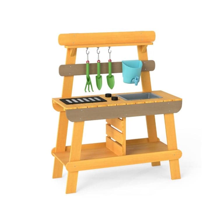 Costway Outdoor Mud Kitchen Yellow