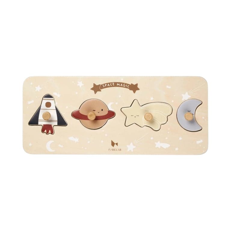Fabelab Puzzle Grip Fabbies Land Space Magic - Montessori Product