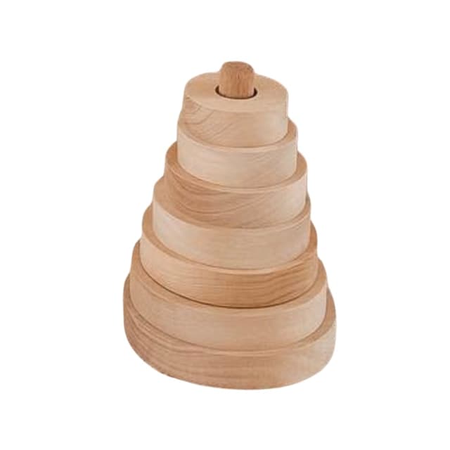 Henry & Flo Wooden Ring Stacker Raw Wood