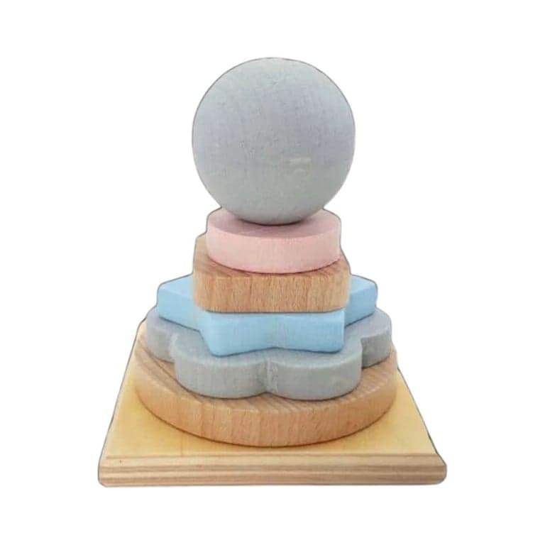Hess-Spielzeug Stacking Tower Natural