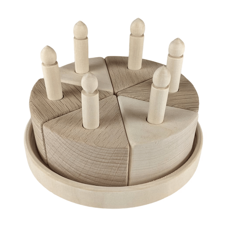 Montessori Playspire Birthday Cake With Candles Unfinished