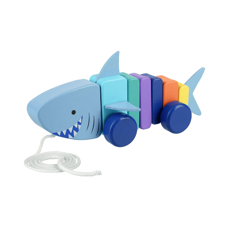 Montessori Orange Tree Toys Pull Along Toy Shark