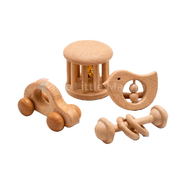 The Little Marvin Montessori Baby Rattles Car-Bird