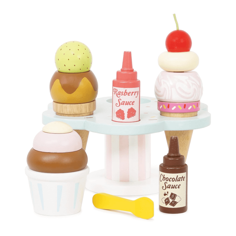 Montessori Le Toy Van Honeybake Colourful Wooden Carlo's Gelato Pretend Ice Cream Toy