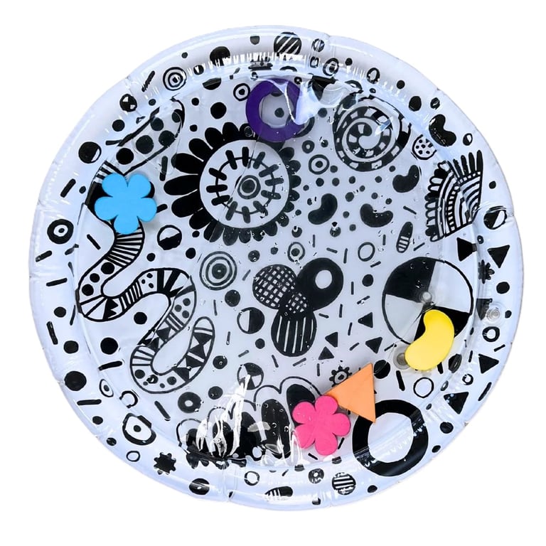 Montessori GRASP Heads Up Inflatable Black and White Water Play Mat