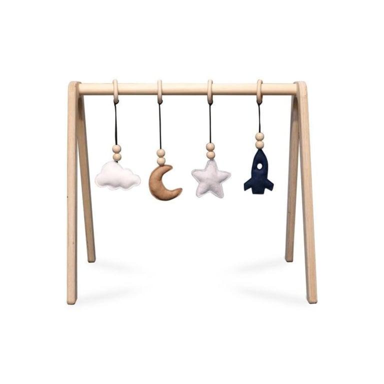 Montessori toddie.nl Skinnie Wooden Baby Play Gym Natural Space