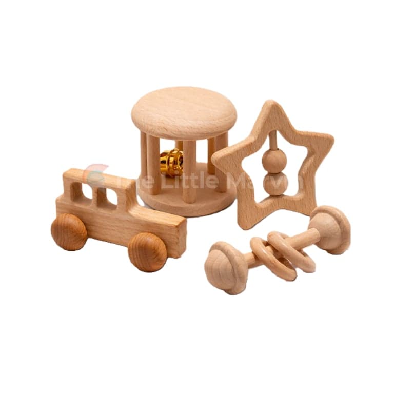 The Little Marvin Montessori Baby Rattles Car-Star