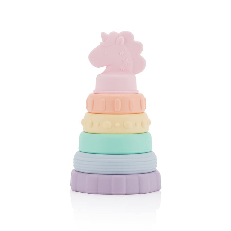 Montessori Itzy Ritzy Silicone Stacking and Teething Toy Unicorn