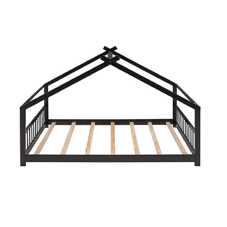 Montessori REU Bellemave Full House Bed Frame With Headboard & Footboard Espresso