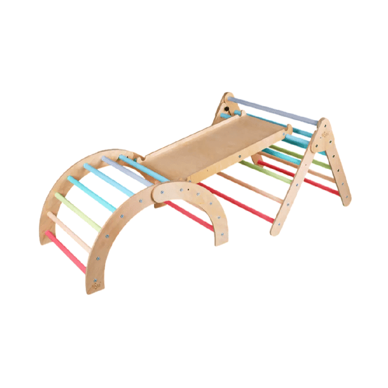 Montessori Tissi Climbing Triangle and Arch Set With Ramp