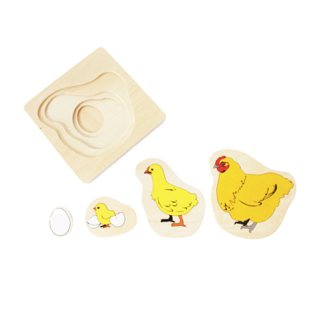 Montessori Pink Montessori Life-Cycle Puzzle Chicken