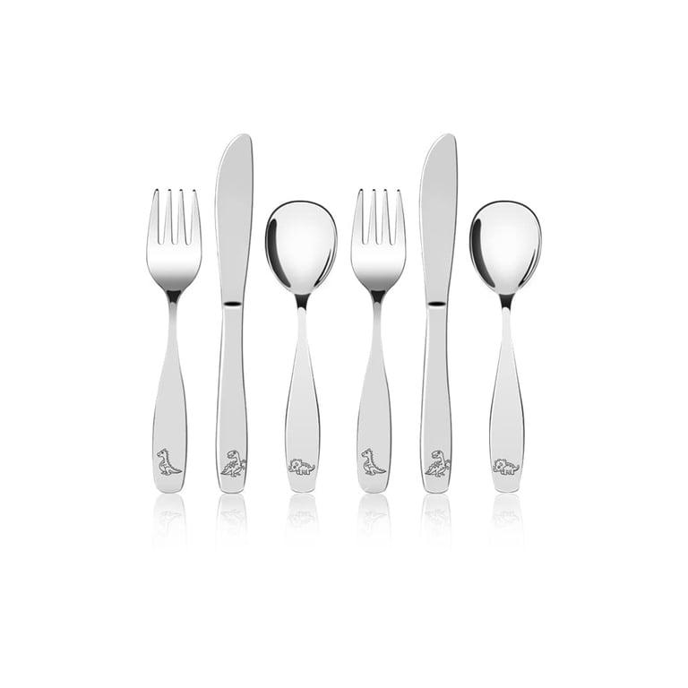 Montessori Lehoo Castle Stainless Steel Cutlery Set Dinosaur Apricot