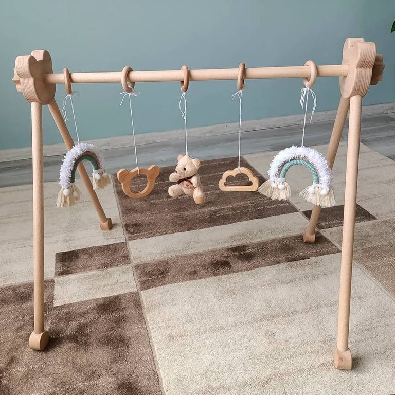 Montessori Natural Baby Gift Play Baby Gym and Hanging Toys